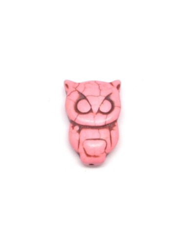 perle Hibou style howlite rose clair