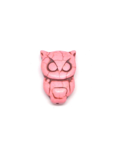 perle Hibou style howlite rose clair