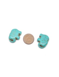 perle éléphant en pierre imitation turquoise "Howlite" pas chère 2