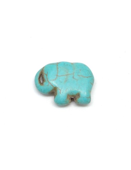 perle éléphant imitation turquoise "Howlite" pas chère