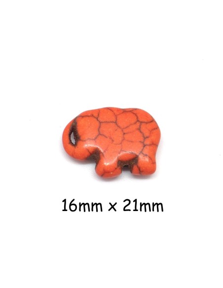 perle éléphant en pierre naturelle imitation turquoise "Howlite" pas chère perle éléphant en pierre naturelle imitation turquoise "Howlite" pas chère