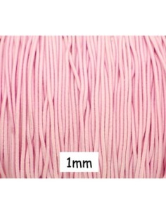 fil élastique 1mm de couleur rose pâle