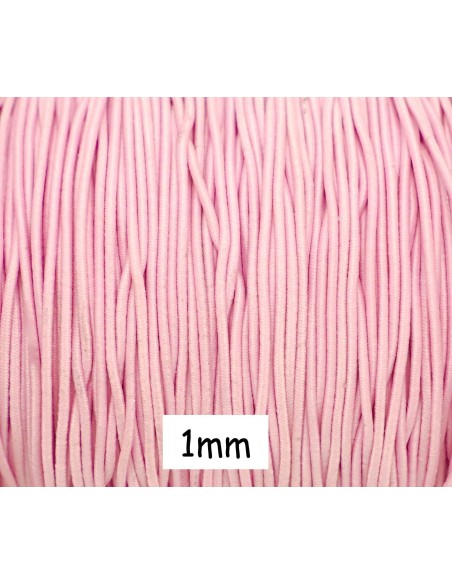 fil élastique 1mm de couleur rose pâle