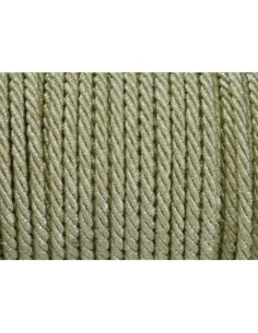 Cordon mouliné en coton et lurex effet métallisé doré et noir 3,5mm 2