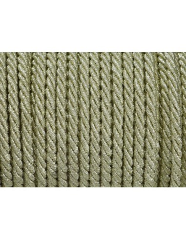 cordelière en coton et lurex effet métallisé doré et noir 3,5mm