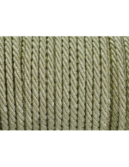 cordelière en coton et lurex effet métallisé doré et noir 3,5mm