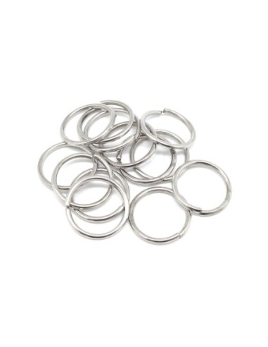 anneau ouvert 20mm épais métal argenté pas cher