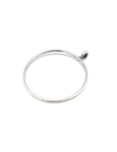 Grand pendentif anneau en métal argenté 59mm 2