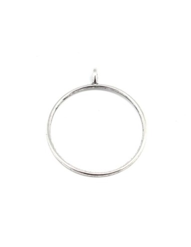 Support pendentif créole argenté 59mm