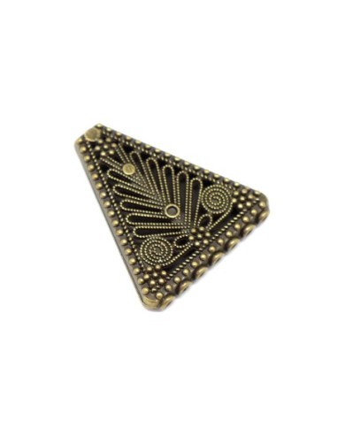 Perle intercalaire Connecteur triangle en métal couleur bronze style ethnique