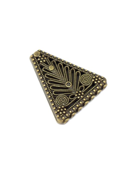 Perle intercalaire Connecteur triangle en métal couleur bronze style ethnique