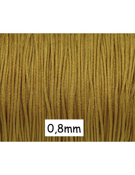 Fil de jade 0,8mm ocre jaune - idéal noeud coulissant - WRAP - SHAMBALLA