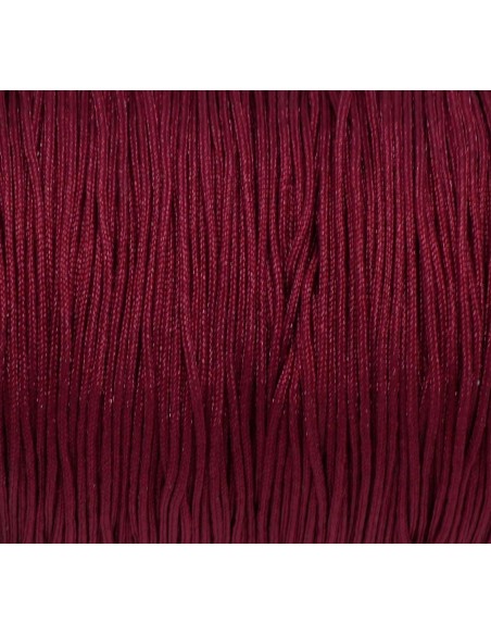 Fil nylon tressé 0,8mm rouge bordeaux idéal bracelet fin avec noeud coulissant