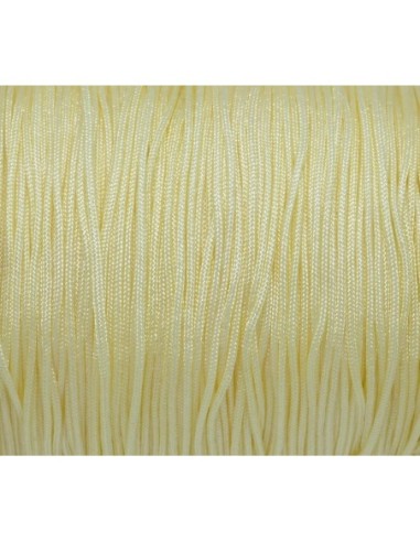 Fil de jade 0,8mm blanc cassé, écru - fil nylon synthétique tressé bracelet wrap