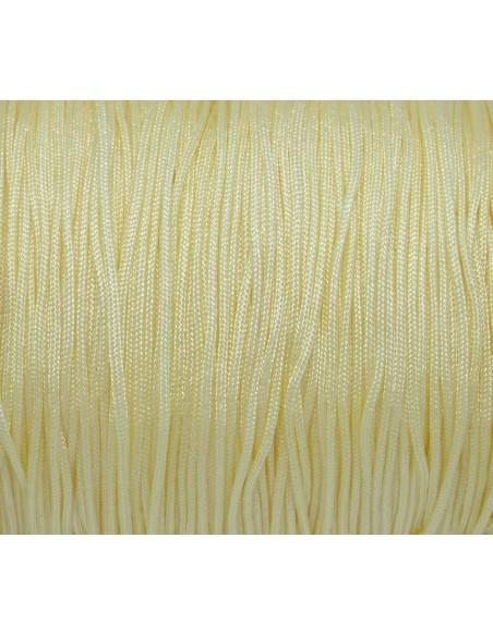 Fil de jade 0,8mm blanc cassé, écru - fil nylon synthétique tressé bracelet wrap