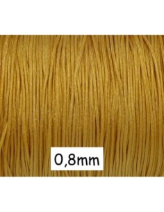 Fil de jade 0,8mm jaune ambre - fil nylon tressé - jade string