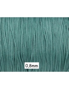 Fil de jade 0,8mm vert sauge - fil nylon tressé - jade string