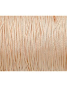 Fil de jade 0,8mm orange saumon très clair bisque - fil nylon tressé - jade string 2