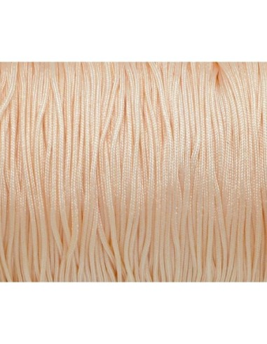 Fil de jade 0,8mm orange saumon très clair bisque - fil nylon pour bracelet wrap