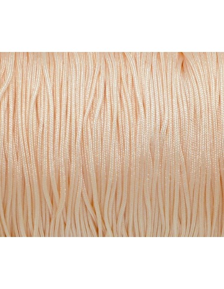 Fil de jade 0,8mm orange saumon très clair bisque - fil nylon pour bracelet wrap