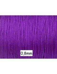 Fil de jade 0,8mm rose byzantin - fil nylon tressé - jade string