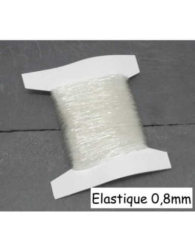 Fil élastique transparent 0,8mm - fil crystal élastique