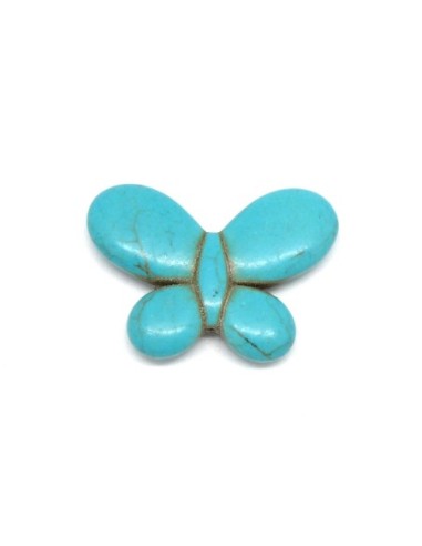 perle papillon bleu turquoise pas chère