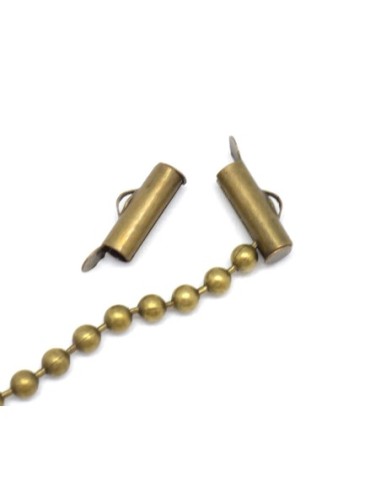 Embout tube pour tissage de perles pas cher couleur bronze