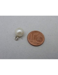 R-4 Pendentifs, breloques boule 9,5mm imitation perle de... 2