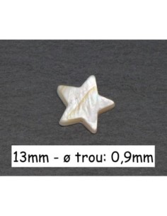 Perle étoile en nacre de couleur ivoire nacré