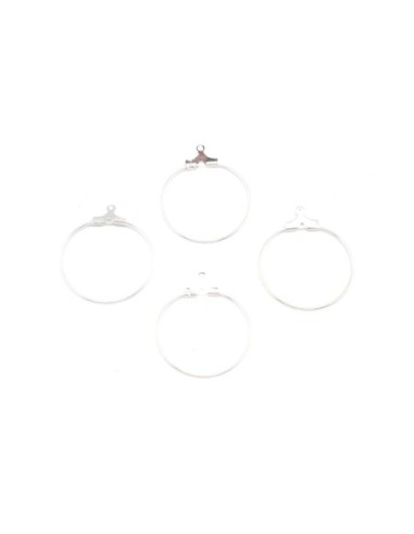 créole en métal argenté 25mm