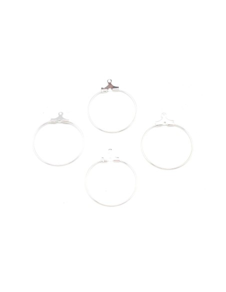 créole en métal argenté 25mm