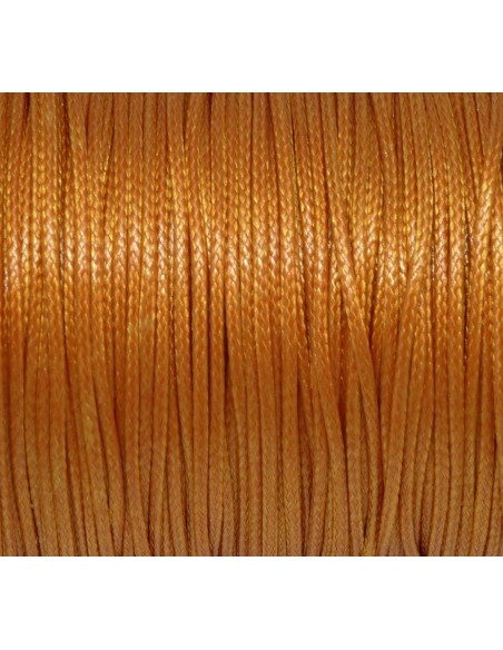 Cordon style coton ciré brillant résistant orange rouille 1mm