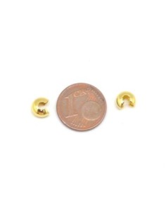 perle cache noeud cache perle à serrer 5mm en métal doré 2