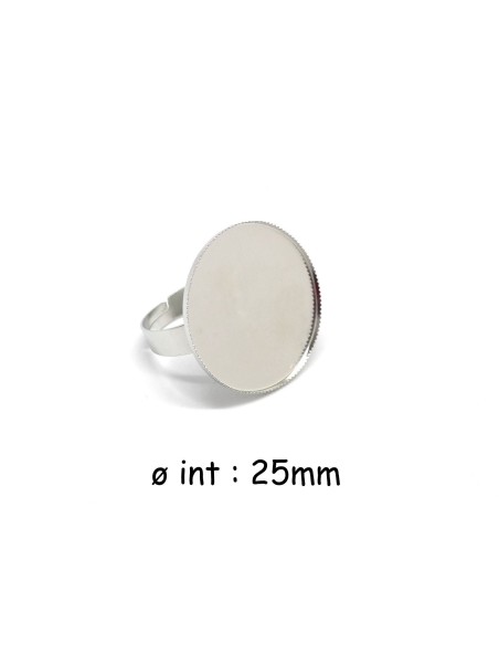 support bague réglable pour cabochon de 25mm