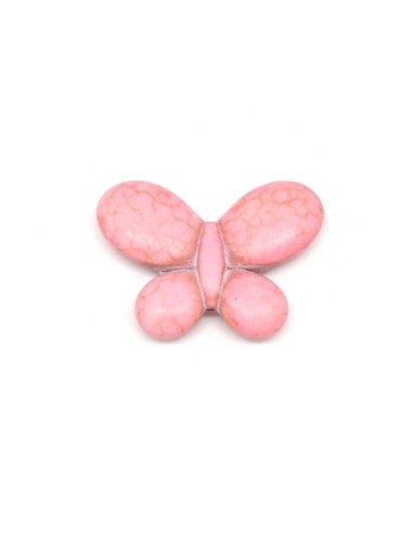 perle papillon rose pastel pour création de bijoux