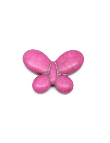 perle papillon rose pour création de collier