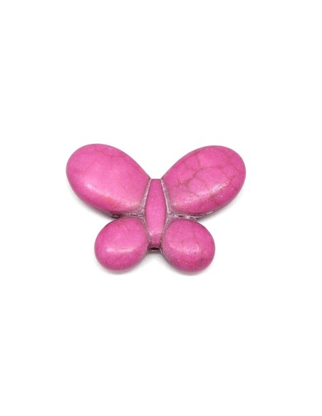 perle papillon rose pour création de collier