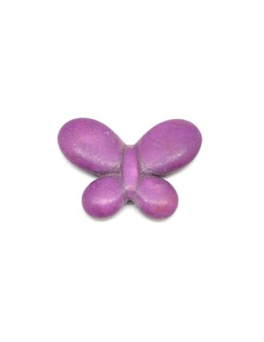 perle papillon violet en pierre synthétique pas chère