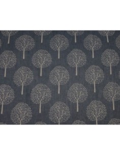 Coupon tissus gris motis arbre de vie beige 70cm X 95cm 2