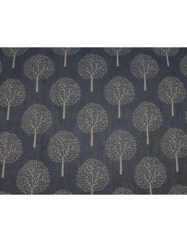 tissus gris motis arbre de vie beige 70cm X 95cm