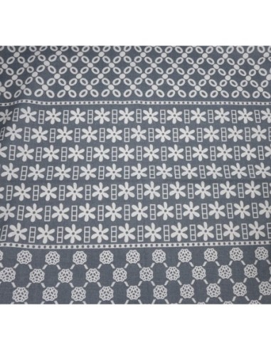 tissus gris à motif géométrique beige 70cm x 95cm