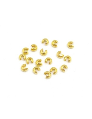 cache noeud cache perle à serrer 3mm en métal doré