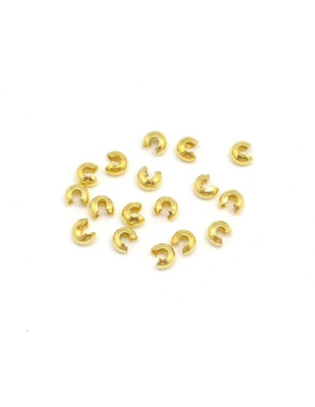 cache noeud cache perle à serrer 3mm en métal doré