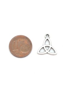 Breloque noeud de Trinité, Triquestra symbole celtique en métal argenté 2