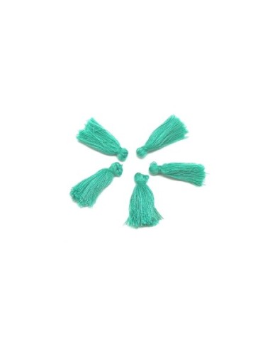 petit pompon vert 2,5cm en polyester et coton