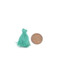 petit pompon vert 2,5cm en polyester et coton 2