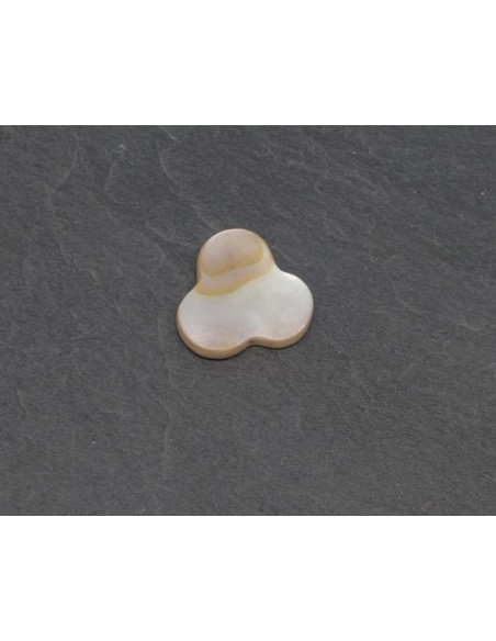 Perle fleur en nacre de couleur ivoire nacré 15mm
