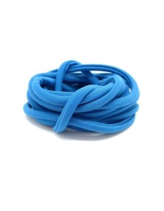 Cordon lycra élastique 5mm style spaghetti bleu légèrement brillant 2