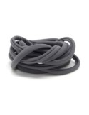 2m Cordon élastique 5mm style spaghetti lycra gris foncé légèrement brillant